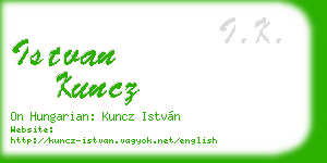 istvan kuncz business card